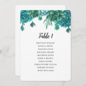 Invitation Un tableau de sièges mariage réussi. Plan de table (Devant / Derrière)