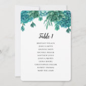 Invitation Un tableau de sièges mariage réussi. Plan de table (Devant)