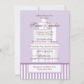 Invitation Un Tea Party Baby shower - Fille (Dos)