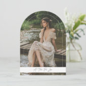 Invitation Un temps pour l'amour moderne Fête des mariées Arc (Debout devant)