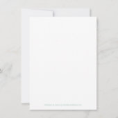 Invitation Un texte simple et un mariage blanc vert coeur inv (Dos)