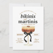 Invitation Un thème de martini espresso pour une fête un peu (Devant)