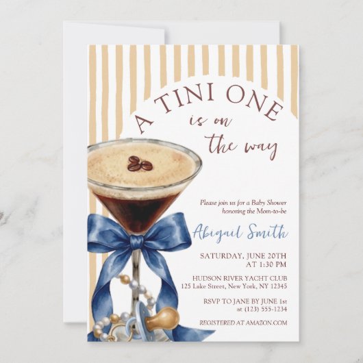 Invitation Un TINI arrive Fêtes de Bébé (Devant)