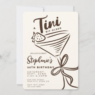 Invitation Un Tini Bit Ancien 30e anniversaire esthétique
