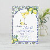 Invitation Un Tini Bit Italien Lemon Martini Fête des mariées (Debout devant)