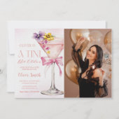 Invitation Un Tini Bit Martini plus âgé 30e anniversaire de f (Devant)