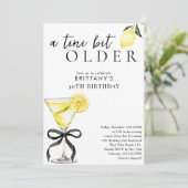 Invitation Un Tini Bit plus vieux citron Drop Martini 30e ann (Debout devant)