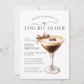 Invitation Un Tini Bit plus vieux Espresso Martini 19e annive (Devant)