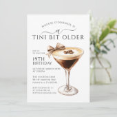 Invitation Un Tini Bit plus vieux Espresso Martini 19e annive (Debout devant)
