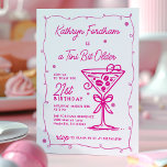 Invitation Un Tini Bit plus vieux Espresso Martini 21e annive<br><div class="desc">Whimsical et féminin,  cette invitation à l'anniversaire à thème expresso martini comporte un grand martini et cadre rose doodle. Tout le texte est modifiable.</div>