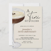 Invitation Un Tini Bit plus vieux Espresso Martini 30e annive (Devant)