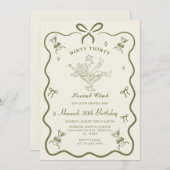 Invitation Un Tini Bit plus vieux Martini Bow sale 30e annive (Devant / Derrière)