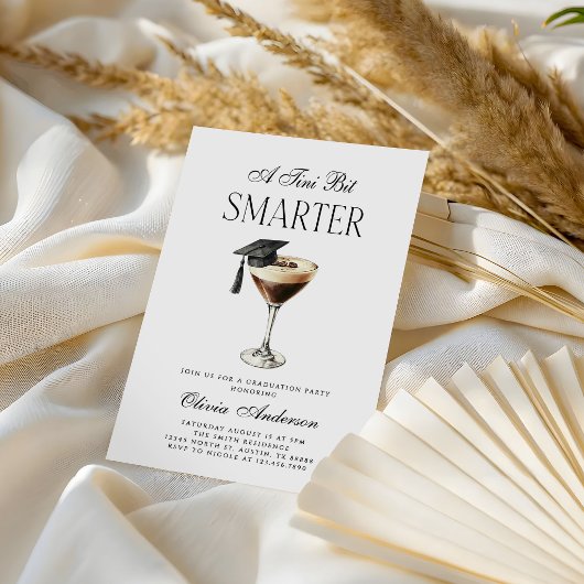 Invitation Un Tini Bit Smarter Espresso Martini Diplômé