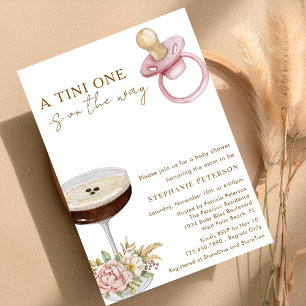 Invitation Un Tini One Rose Paci Espresso Martini Baby Shower