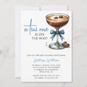 Invitation Un Tini Se Trouve Sur Le Chemin Du Baby shower Gar (Devant)