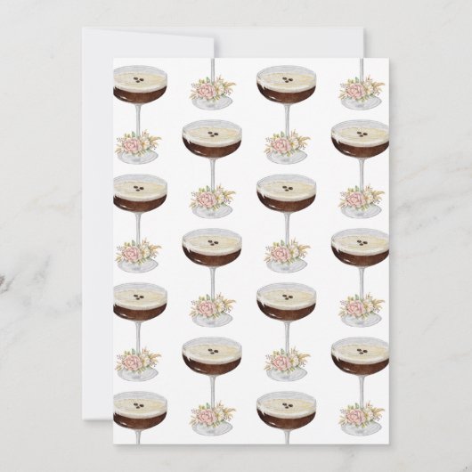 Invitation Un Tini Sur Le Chemin Baby shower Espresso Martini (Dos)