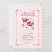 Invitation Un Tini Sur Le Chemin Du Baby shower (Devant)