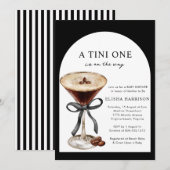 Invitation Un Tini sur le chemin du Baby shower (Devant / Derrière)