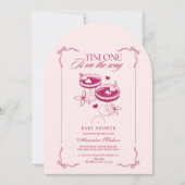 Invitation Un Tini Sur Le Chemin Du Baby shower (Devant)