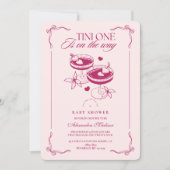 Invitation Un Tini Sur Le Chemin Du Baby shower (Devant)