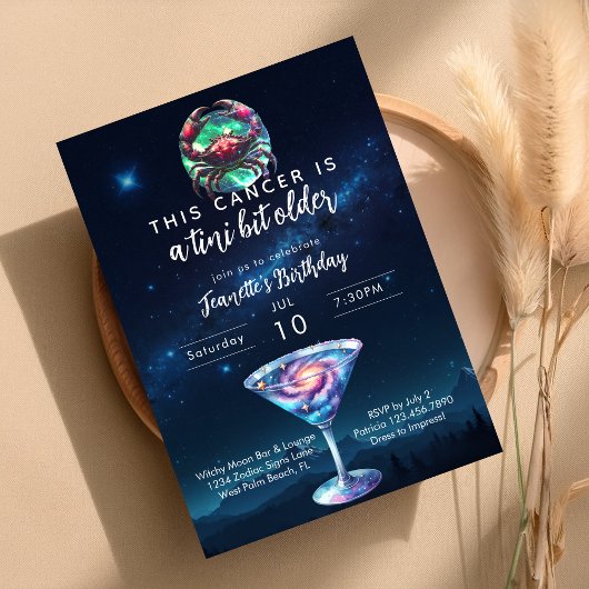 Invitation Un Tini Un Peu Plus Ancien Cancer Zodiac Martini A