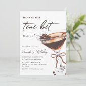 Invitation Un Tini Un Peu Plus Ancien Chic Espresso Martini A (Debout devant)