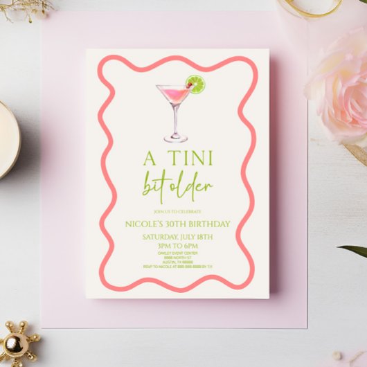 Invitation Un Tini Un Peu Plus Ancien Cosmo Rose Martini Anni