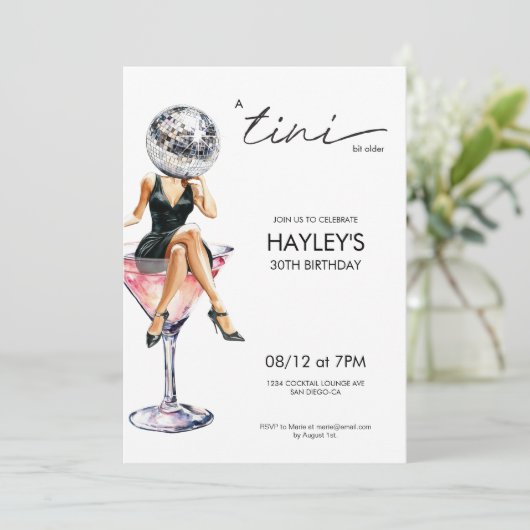 Invitation Un Tini Un Peu Plus Ancien Disco Martini (Debout devant)