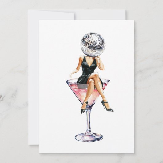 Invitation Un Tini Un Peu Plus Ancien Disco Martini (Dos)