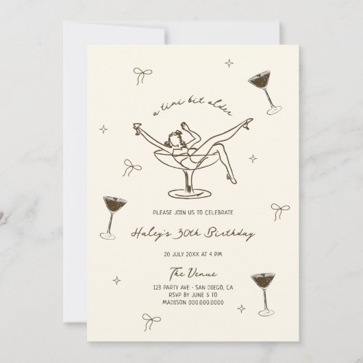 Invitation Un Tini Un Peu Plus Ancien Espresso Martini (Devant)