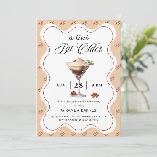 Invitation Un Tini Un Peu Plus Ancien Espresso Martini (Debout devant)