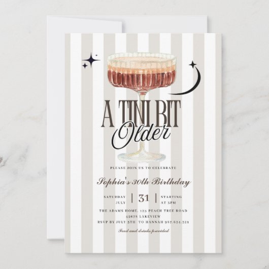 Invitation Un Tini Un Peu Plus Ancien Espresso Martini (Devant)