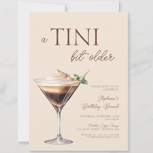 Invitation Un Tini Un Peu Plus Ancien Espresso Martini