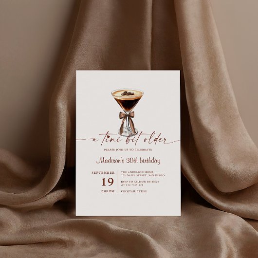 Invitation Un Tini Un Peu Plus Ancien Espresso Martini