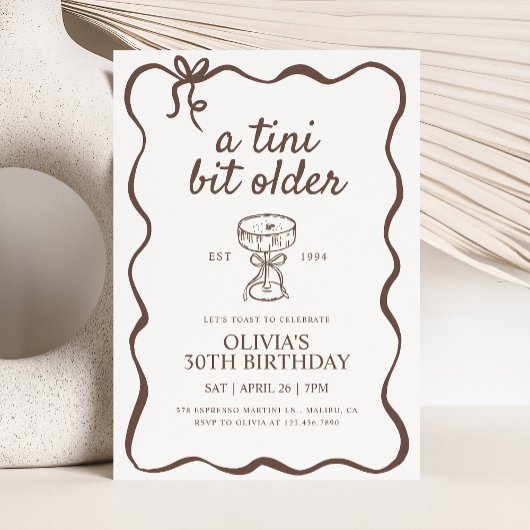 Invitation Un Tini Un Peu Plus Ancien Espresso Martini Brown