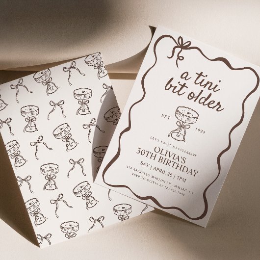 Invitation Un Tini Un Peu Plus Ancien Espresso Martini Brown