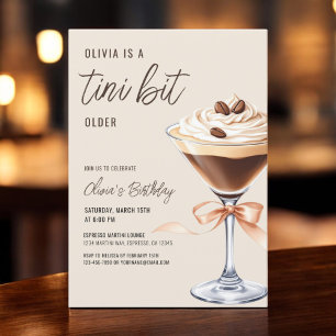 Invitation Un Tini Un Peu Plus Ancien Espresso Martini fête d