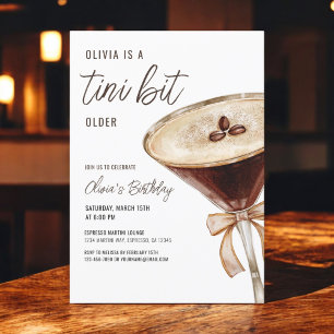 Invitation Un Tini Un Peu Plus Ancien Espresso Martini fête d
