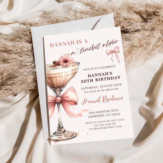 Invitation Un Tini Un Peu Plus Ancien Espresso Rose Martini A