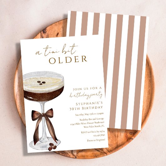 Invitation Un Tini Un Peu Plus Ancien Et Élégant Espresso Mar