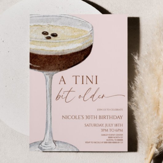 Invitation Un Tini Un Peu Plus Ancien Expresso Martini Annive