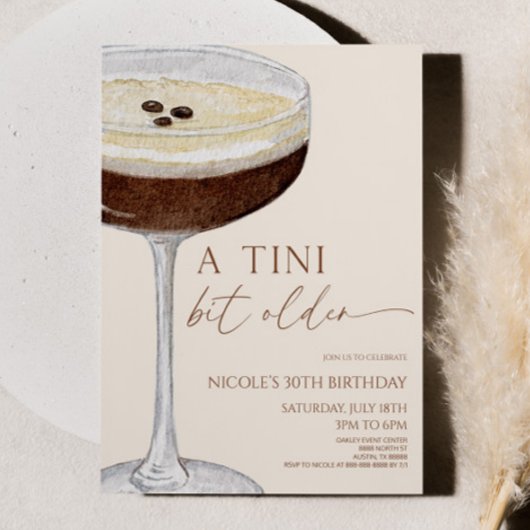 Invitation Un Tini Un Peu Plus Ancien Expresso Martini Annive