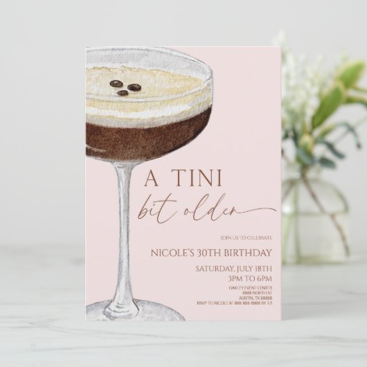 Invitation Un Tini Un Peu Plus Ancien Expresso Martini Annive (Debout devant)