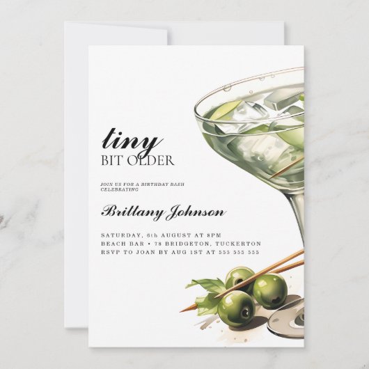 Invitation Un Tini Un Peu Plus Ancien Martini (Devant)