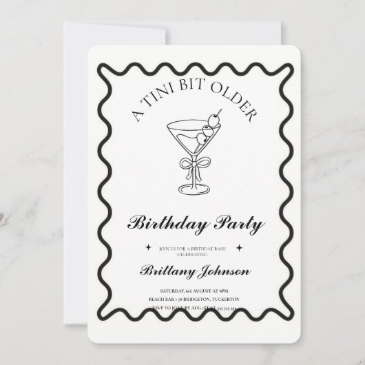 Invitation Un Tini Un Peu Plus Ancien Martini (Devant)