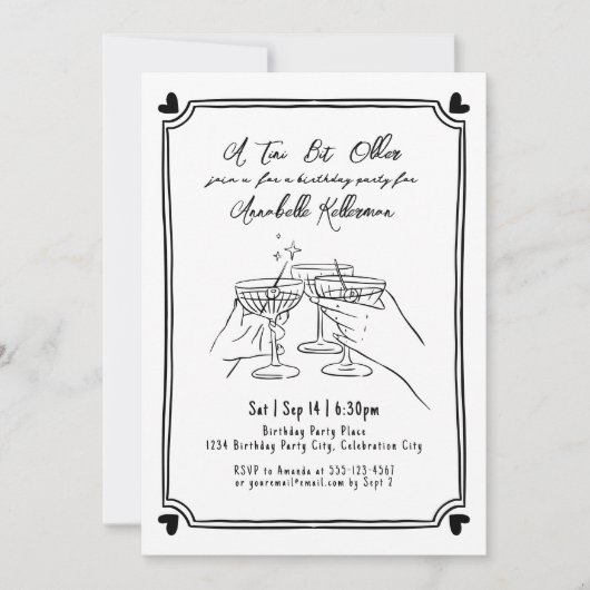 Invitation Un Tini Un Peu Plus Ancien Martini (Devant)