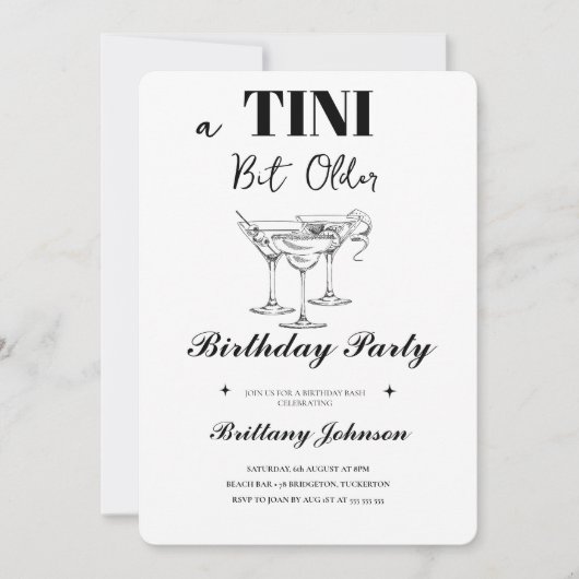 Invitation Un Tini Un Peu Plus Ancien Martini (Devant)