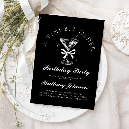 Invitation Un Tini Un Peu Plus Ancien Martini