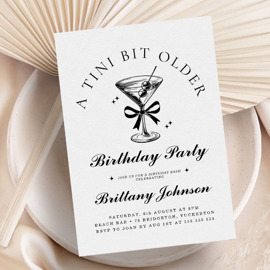 Invitation Un Tini Un Peu Plus Ancien Martini