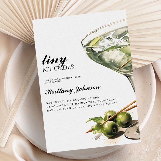 Invitation Un Tini Un Peu Plus Ancien Martini